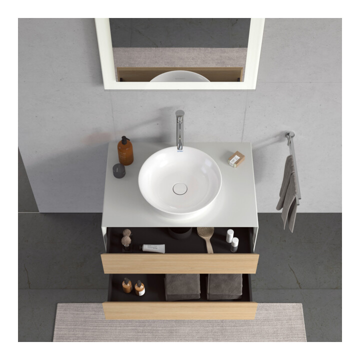 Duravit Waschtischunterschrank White Tulip 80x55cm, E N m/w m, 2 La, 1 Pl, wandhängend