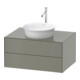 Duravit Waschtischunterschrank White Tulip 80x55cm, st-g m, 2 La, 1 Pl, wandhängend-1