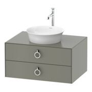 Duravit Waschtischunterschrank White Tulip 80x55cm, st-g m, 2 La m G, 1 Konsolenpl.