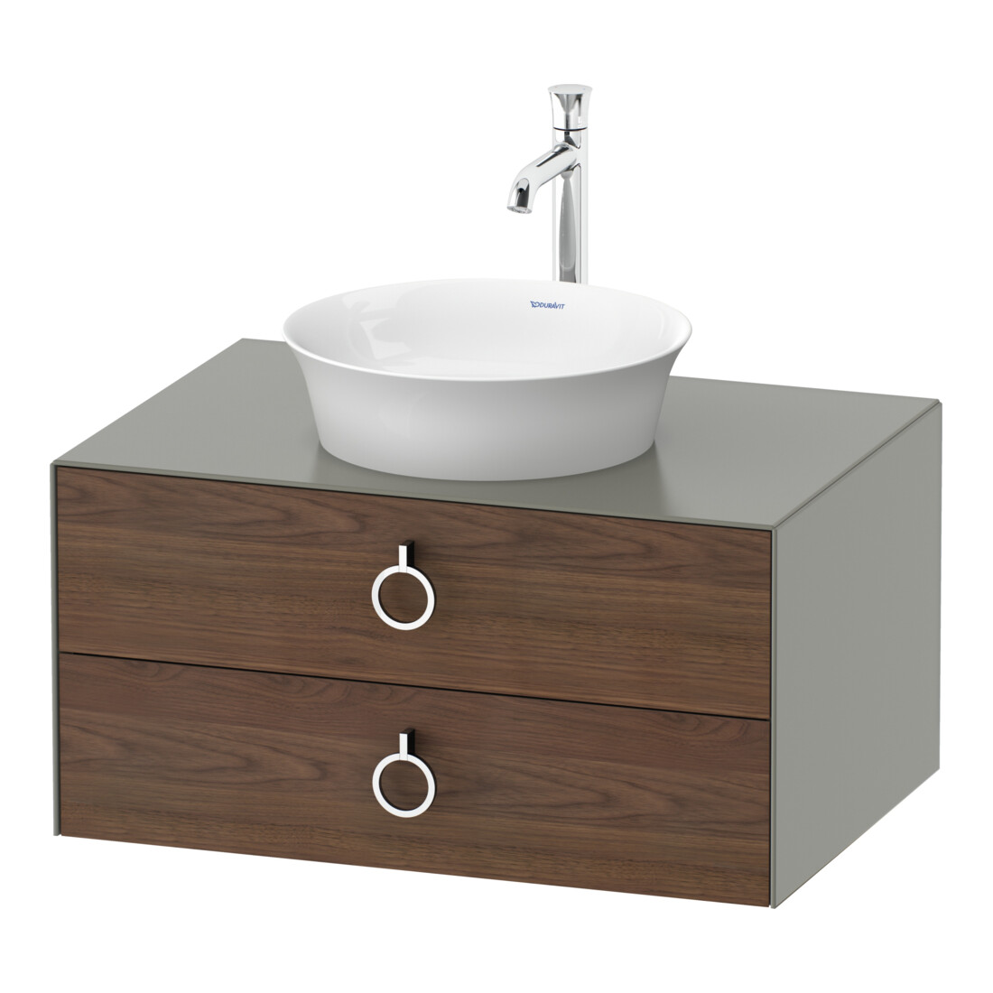 Duravit Waschtischunterschrank White Tulip 80x55cm, US N m/StG m, 2 La m G, 1 Pl