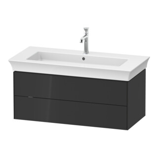 Duravit Waschtischunterschrank White Tulip 98,4x45,8cm, graph hgl, 2 Schubk., wandhängend