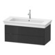 Duravit Waschtischunterschrank White Tulip 98,4x45,8cm, graph hgl, 2 Schubk., wandhängend
