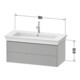 Duravit Waschtischunterschrank White Tulip 98,4x45,8cm, graph hgl, 2 Schubk., wandhängend