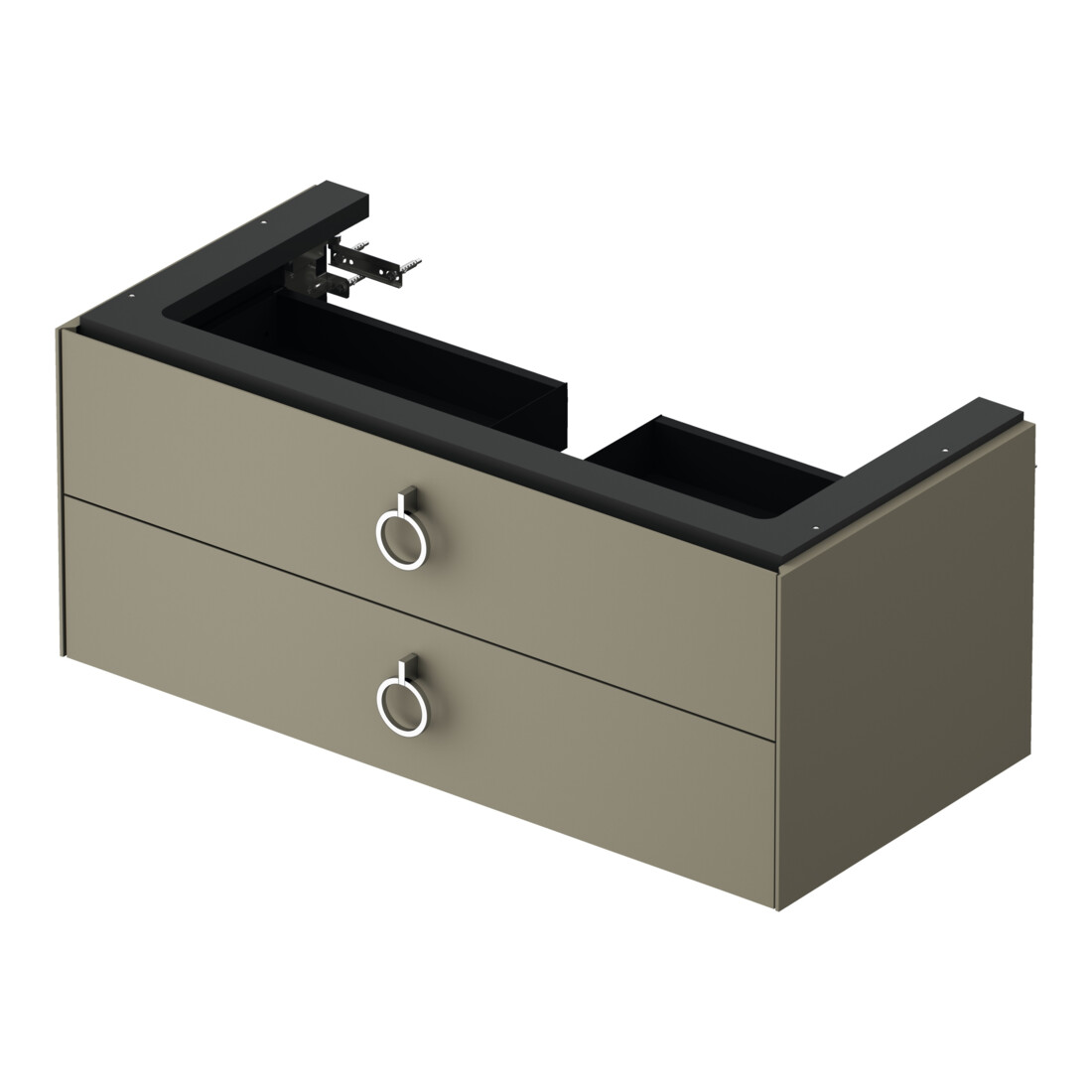 Duravit Waschtischunterschrank White Tulip 98,4x45,8cm, st-g m, 2 La m Gr., wandhängend