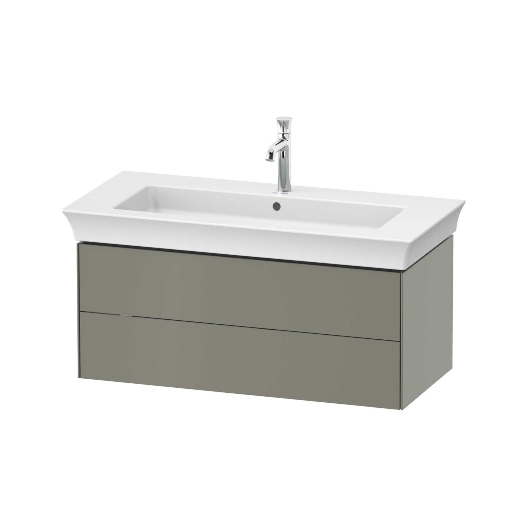 Duravit Waschtischunterschrank White Tulip 98,4x45,8cm, st-g m, 2 Schubk., wandhängend