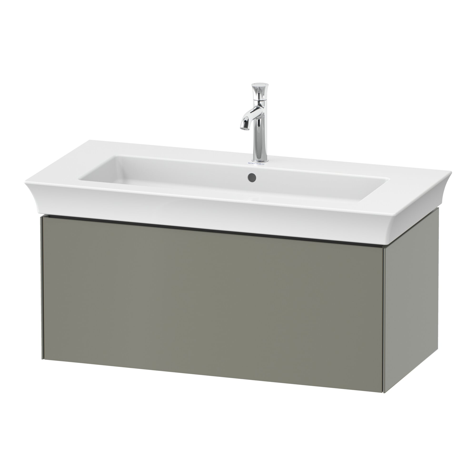 Duravit Waschtischunterschrank White Tulip 98,4x45,8cm, st-g s-matt, 1 Ausz., wandhängend
