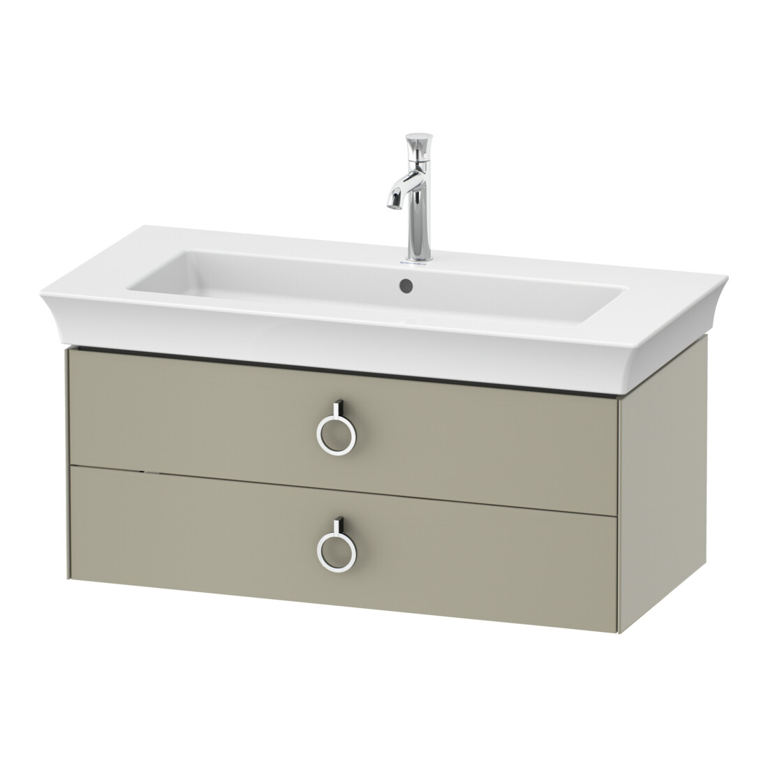 Duravit Waschtischunterschrank White Tulip 98,4x45,8cm, T m, 2 Schubk. m Gr., wandhängend