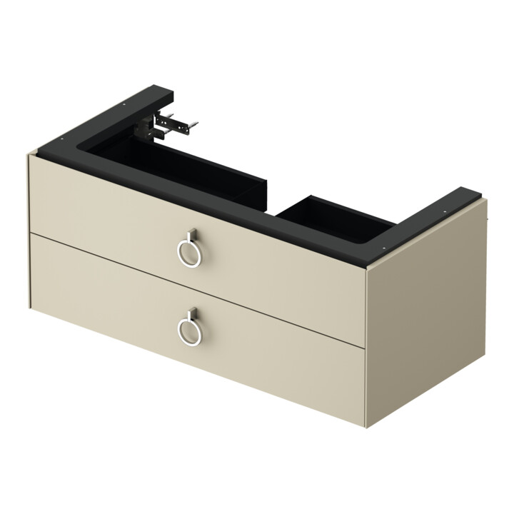 Duravit Waschtischunterschrank White Tulip 98,4x45,8cm, T m, 2 Schubk. m Gr., wandhängend