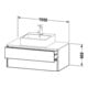 Duravit Waschtischunterschrank XSquare 100x54,8cm, bl m, f Kons., 2 La, wandhängend