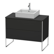 Duravit Waschtischunterschrank XSquare 100x54,8cm, gra matt, f K, 2 AZ, steh.
