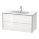 Duravit Waschtischunterschrank XSquare 101x47,8cm, Ei sw, 2 Schubk., wandhängend