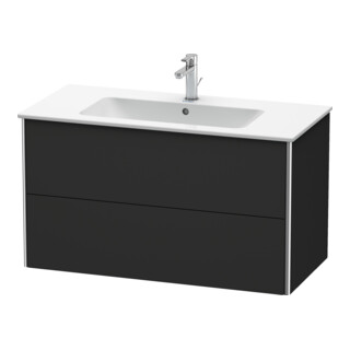 Duravit Waschtischunterschrank XSquare 101x47,8cm, graph matt, 2 Schubk., wandhängend