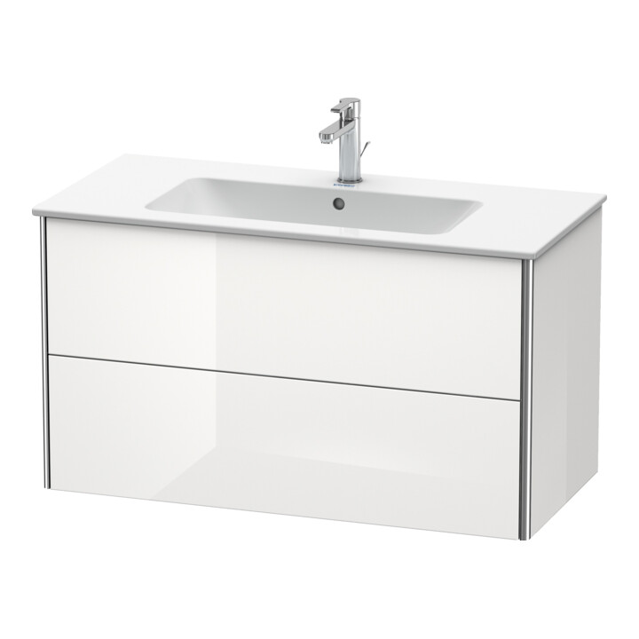 Duravit Waschtischunterschrank XSquare 101x47,8cm, graph matt, 2 Schubk., wandhängend