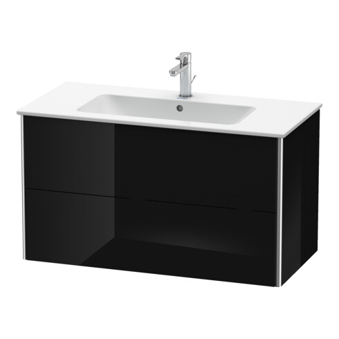 Duravit Waschtischunterschrank XSquare 101x47,8cm, sw hgl, 2 Schubk., wandhängend