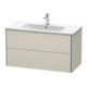 Duravit Waschtischunterschrank XSquare 101x47,8cm, Tau, 2 Schubk., wandhängend