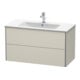 Duravit Waschtischunterschrank XSquare 101x47,8cm, Tau matt, 2 Schubk., wandhängend-1