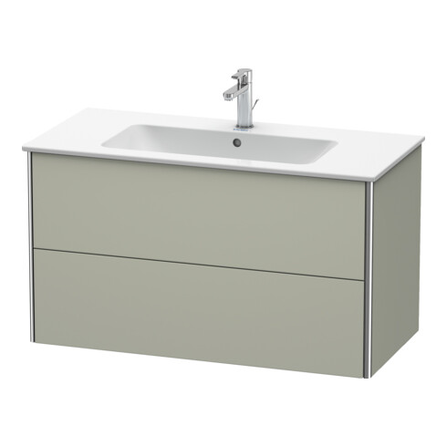 Duravit Waschtischunterschrank XSquare 101x47,8cm, Tau s-matt, 2 Schubk., wandhängend