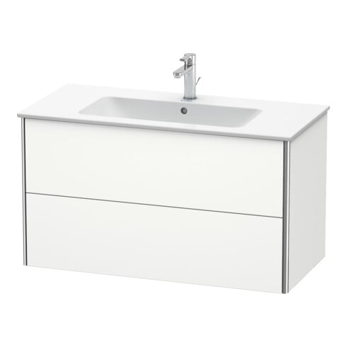 Duravit Waschtischunterschrank XSquare 101x47,8cm, we s-matt, 2 Schubk., wandhängend