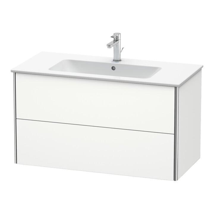 Duravit Waschtischunterschrank XSquare 101x47,8cm, we s-matt, 2 Schubk., wandhängend
