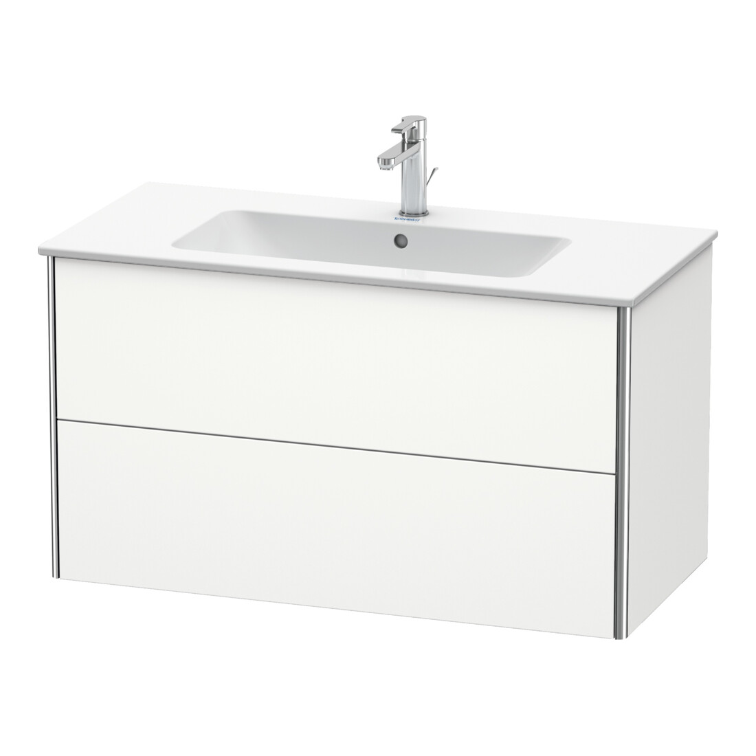 Duravit Waschtischunterschrank XSquare 101x47,8cm, we s-matt, 2 Schubk., wandhängend