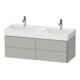Duravit Waschtischunterschrank XSquare 118,4x46x39,7cm, 4 La, wandhängend, betongr m