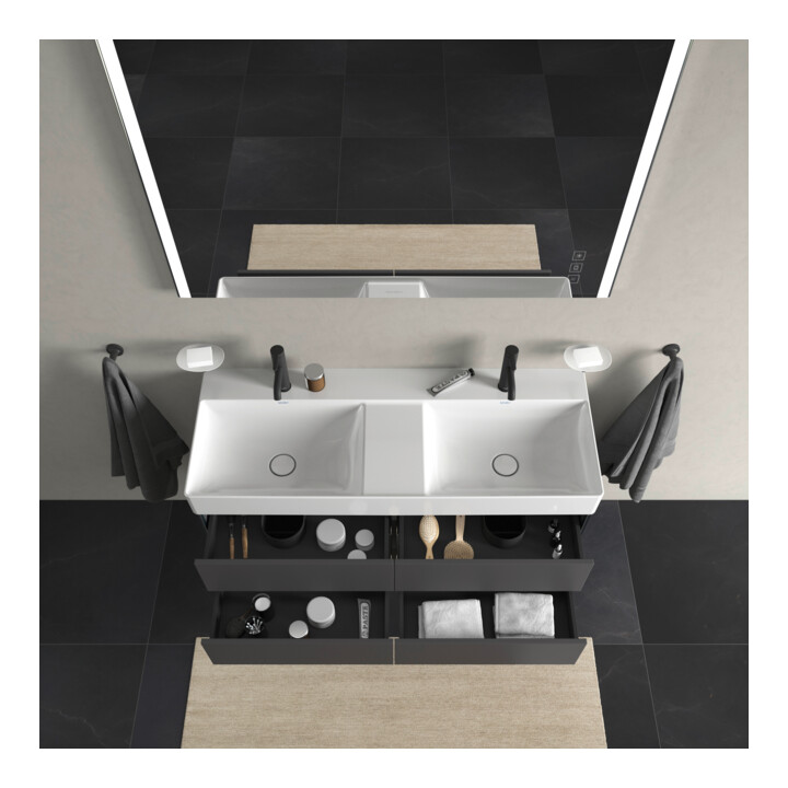 Duravit Waschtischunterschrank XSquare 118,4x46x39,7cm, 4 La, wandhängend, graph m