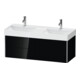 Duravit Waschtischunterschrank XSquare 118,4x46x39,7cm, 4 La, wandhängend, sw hgl