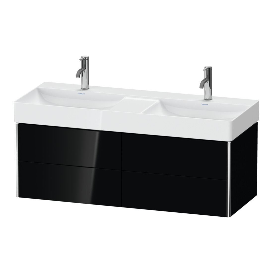 Duravit Waschtischunterschrank XSquare 118,4x46x39,7cm, 4 La, wandhängend, sw hgl