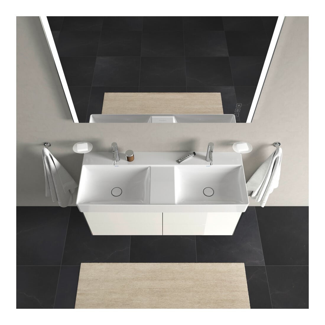 Duravit Waschtischunterschrank XSquare 118,4x46x39,7cm, 4 La, wandhängend, we hgl