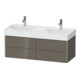 Duravit Waschtischunterschrank XSquare 118,4x46x39,7cm, 4 La, wd, flan. Gr hgl-2