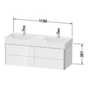 Duravit Waschtischunterschrank XSquare 118,4x46x39,7cm, 4 La, wd, st-g s-matt-5