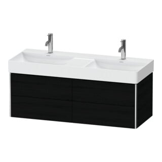 Duravit Waschtischunterschrank XSquare 118,4x46x39,7cm, 4 Schubk., wandhängend, Ei sw