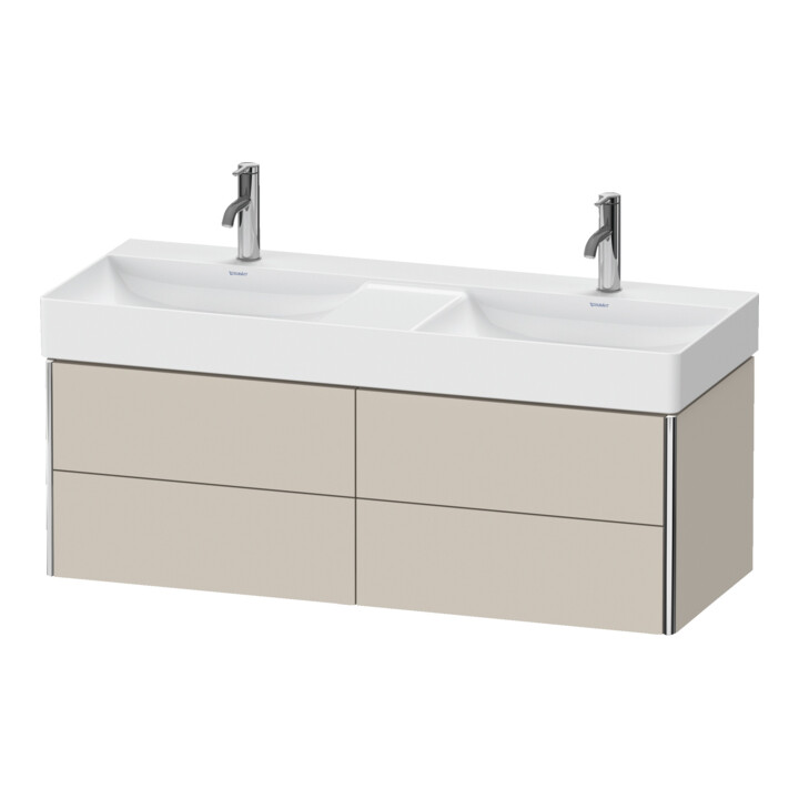 Duravit Waschtischunterschrank XSquare 118,4x46x39,7cm, 4 Schubk., wandhängend, Taupe