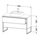 Duravit Waschtischunterschrank XSquare 120x54,8cm, w g, f Kons, 2 Ausz., steh.