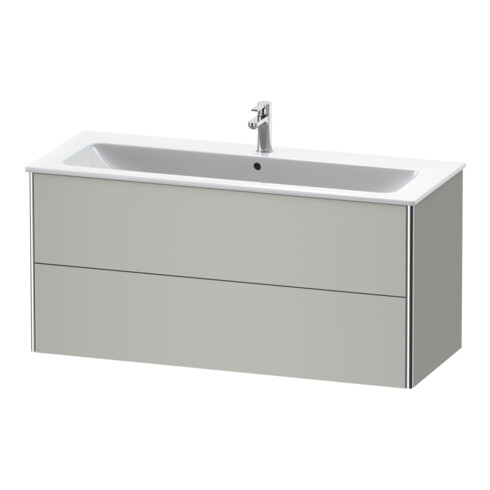 Duravit Waschtischunterschrank XSquare 121x47,8cm, betongr m, 2 Schubk., wandhängend
