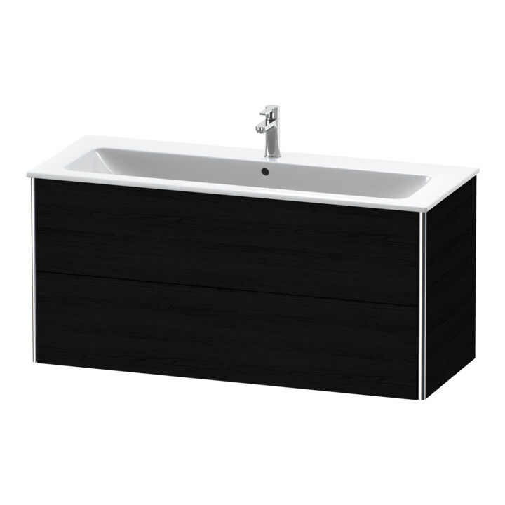 Duravit Waschtischunterschrank XSquare 121x47,8cm, Ei sw, 2 Schubk., wandhängend