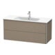 Duravit Waschtischunterschrank XSquare 121x47,8cm, lei, 2 Schubk., wandhängend