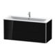 Duravit Waschtischunterschrank XSquare 121x47,8cm, sw hgl, 2 Schubk., wandhängend