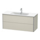 Duravit Waschtischunterschrank XSquare 121x47,8cm, Tau, 2 Schubk., wandhängend