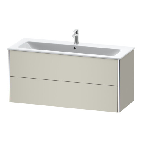 Duravit Waschtischunterschrank XSquare 121x47,8cm, Tau, 2 Schubk., wandhängend