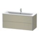 Duravit Waschtischunterschrank XSquare 121x47,8cm, Tau s-matt, 2 Schubk., wandhängend