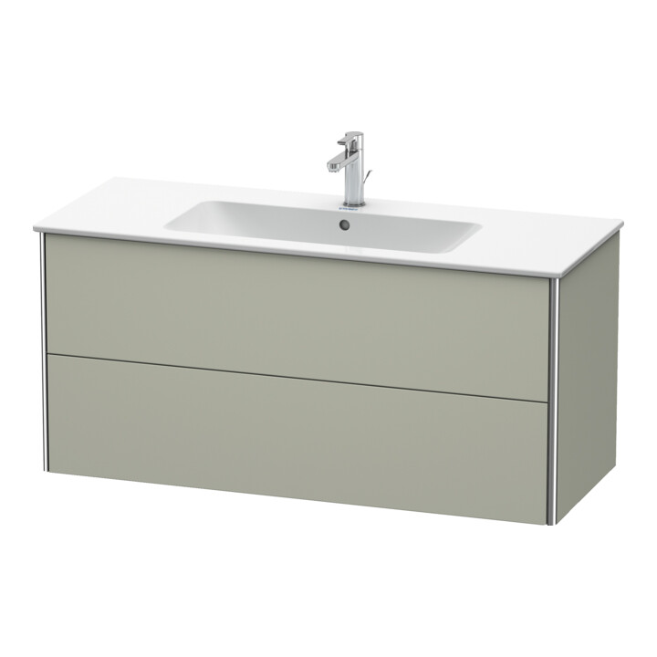 Duravit Waschtischunterschrank XSquare 121x47,8cm, Tau s-matt, 2 Schubk., wandhängend