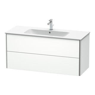 Duravit Waschtischunterschrank XSquare 121x47,8cm, we matt, 2 Schubk., wandhängend