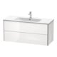 Duravit Waschtischunterschrank XSquare 121x47,8cm, we matt, 2 Schubk., wandhängend