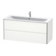 Duravit Waschtischunterschrank XSquare 121x47,8cm, we s-matt, 2 Schubk., wandhängend