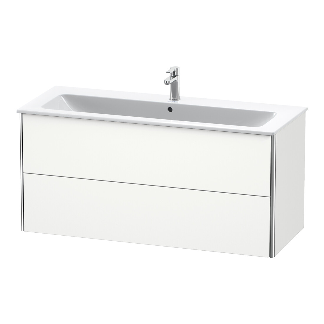 Duravit Waschtischunterschrank XSquare 121x47,8cm, we s-matt, 2 Schubk., wandhängend