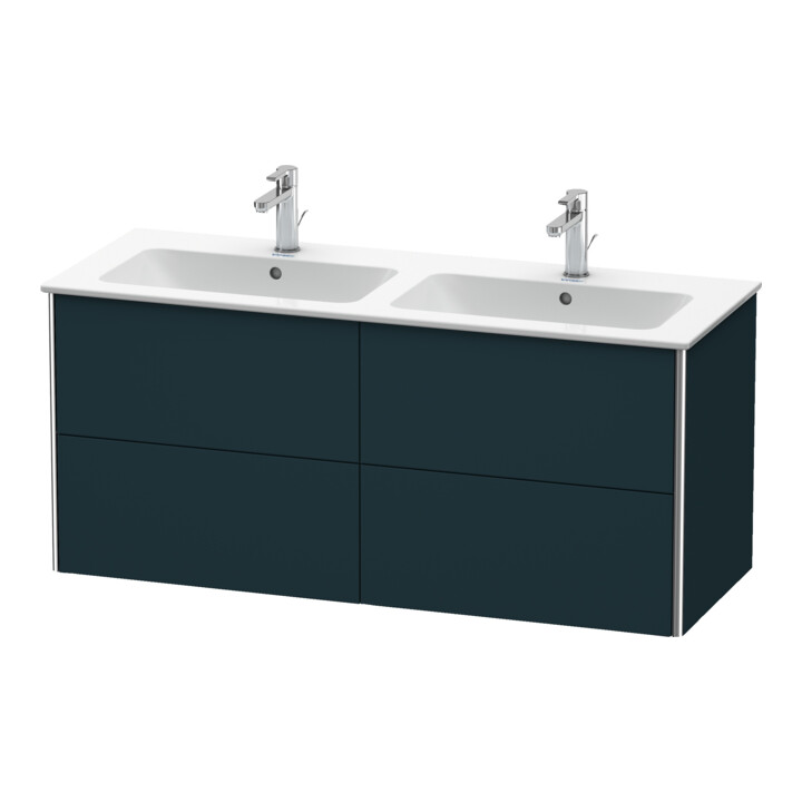 Duravit Waschtischunterschrank XSquare 128x47,8x56cm, 4 La, wandhängend, blau s-matt