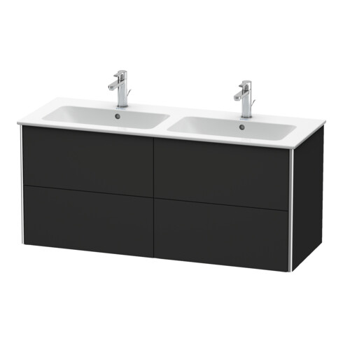 Duravit Waschtischunterschrank XSquare 128x47,8x56cm, 4 La, wandhängend, graph matt