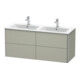 Duravit Waschtischunterschrank XSquare 128x47,8x56cm, 4 La, wandhängend, Tau s-matt-2