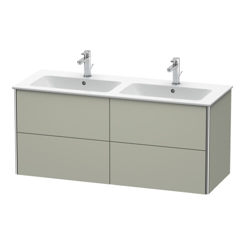 Duravit Waschtischunterschrank XSquare 128x47,8x56cm, 4 La, wandhängend, Tau s-matt